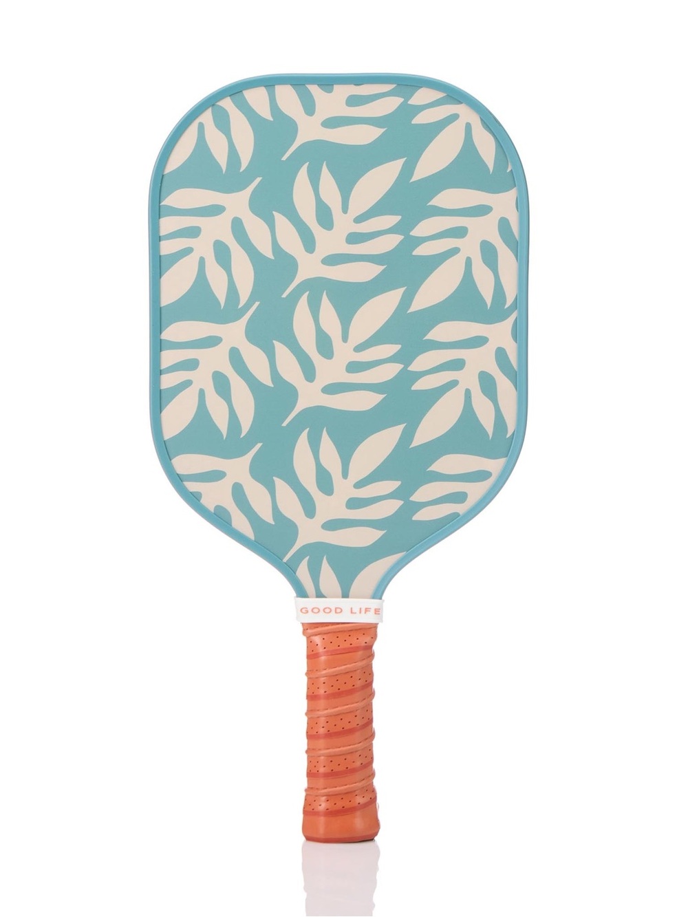 Aloha Collection Tropical Leaf Pickleball Paddle - Teal & Cream